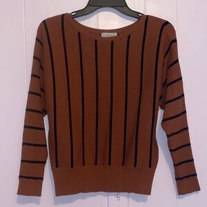 Brown Striped Women's Sweater